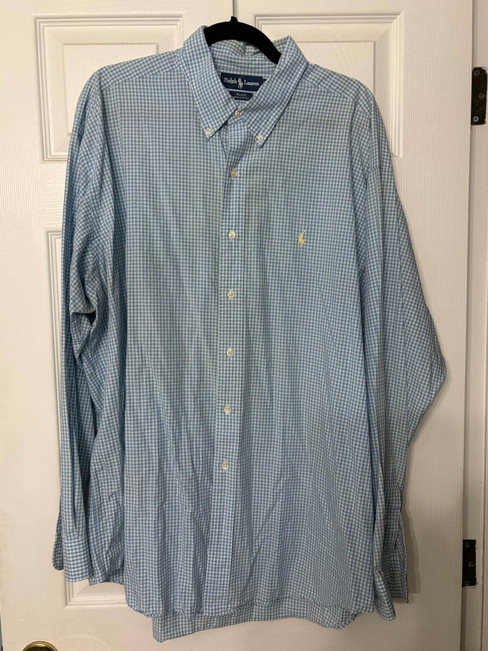 Polo Ralph Lauren "Blake" Blue Gingham Button Down Shirt XXL